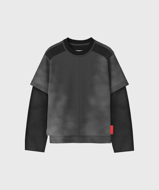 Overrated Washed Black Long Sleeve Tshirt