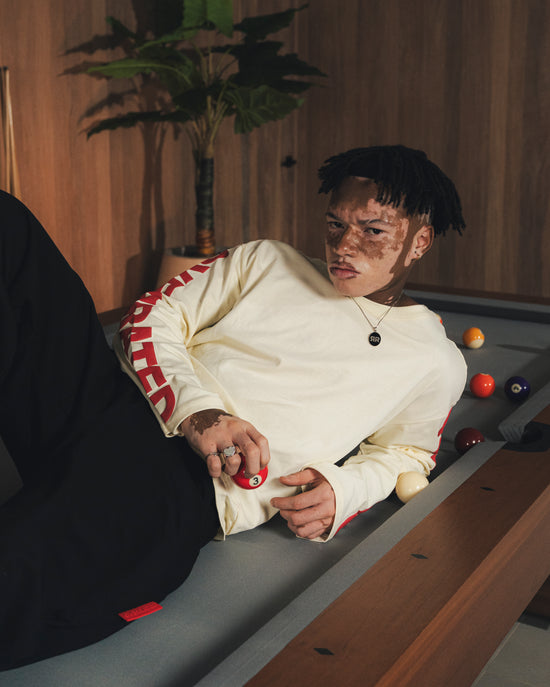 Overrated Cream Long Sleeve Tshirt