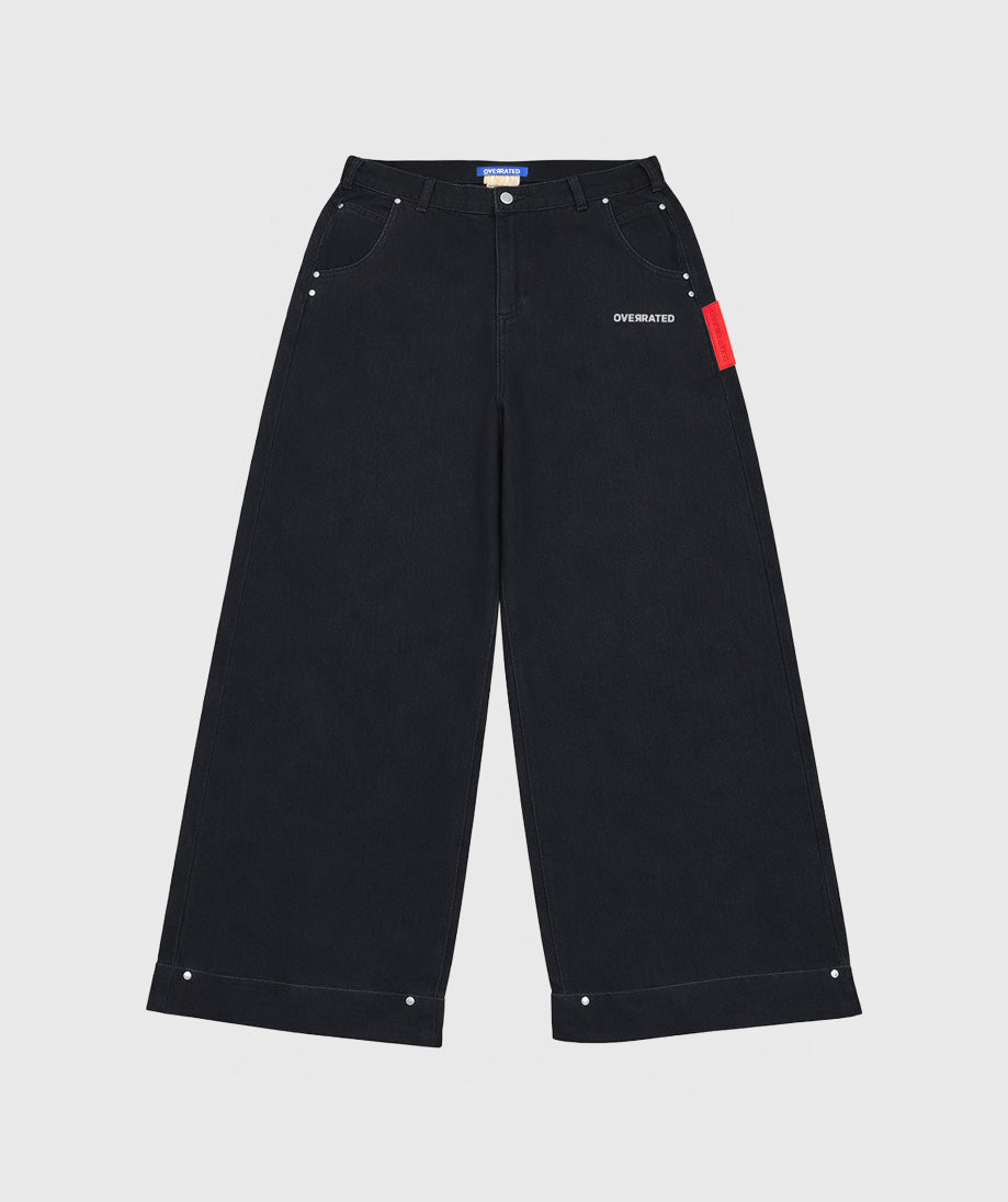 Jeans washed Negro Baggy