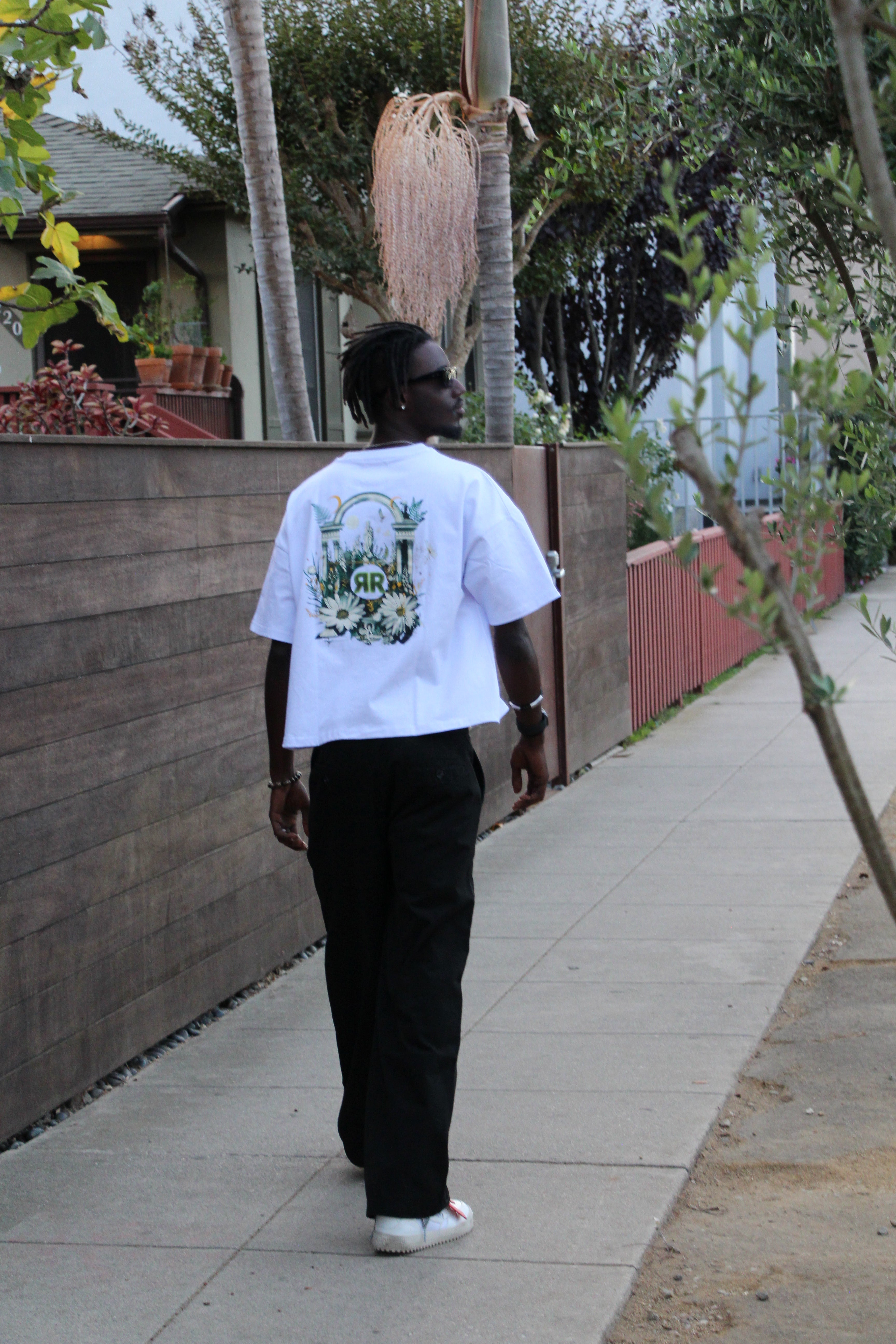White Boxy Fit T-shirt RR GARDEN PORTAL
