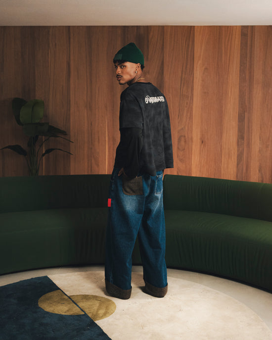 Overrated Washed Black Long Sleeve Tshirt