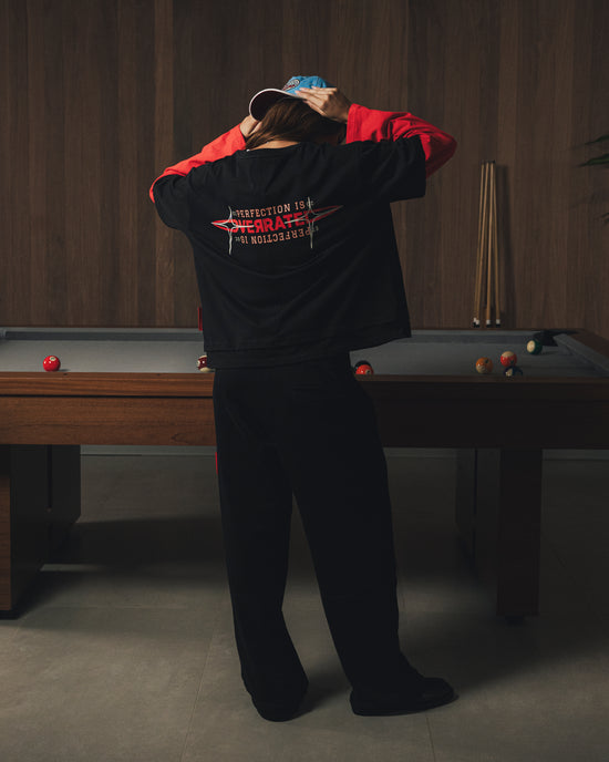 Overrated Black and Red long sleeve Tshirt